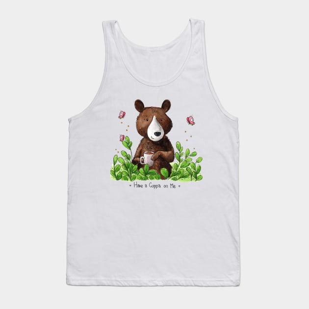 Have a Cuppa on Me Tank Top by Vicky Kuhn Illustration